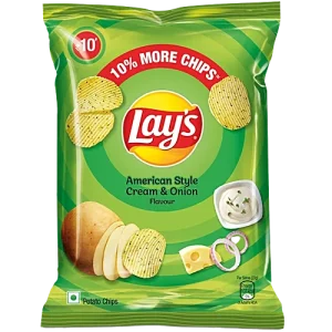 Lays American Style Cream and Onion - MRP 10 Rs.